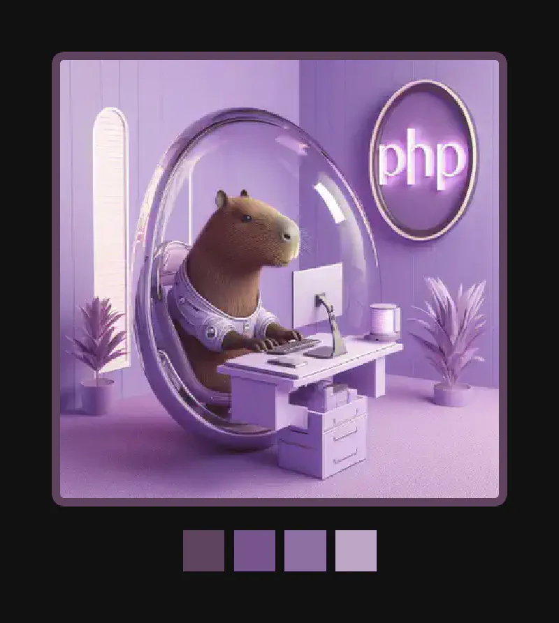 Capybara Coding in PHP, Dark Mode